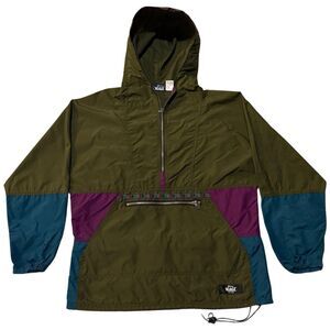 Vintage 90s Woolrich Aztec Hooded Anorak Windbreaker Jacket Sz S/M Unisex
